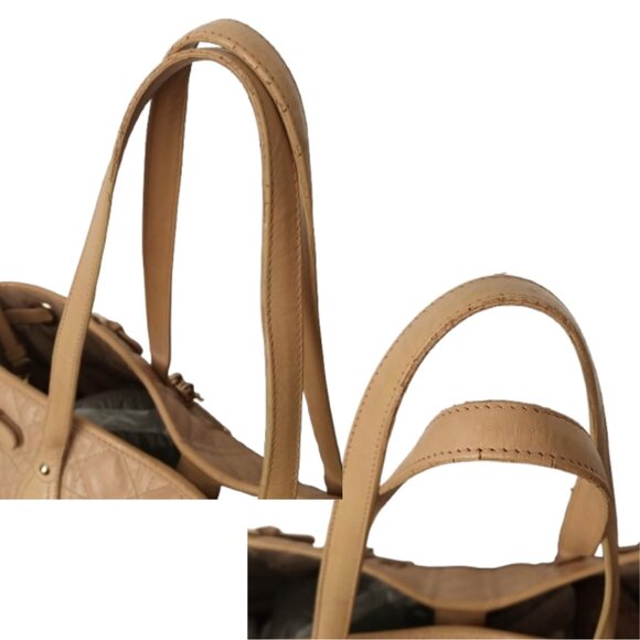 CHRISTIAN DIOR AUTHENTIC PANAREA COATED TAN CANVAS SHOPPER TOTE LATTE HANDBAG - Picture 10 of 14